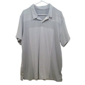 Nike Golf Dri-Fit Zonal Cooling Men's XL Gray Short Sleeve Polo Shirt (S040)